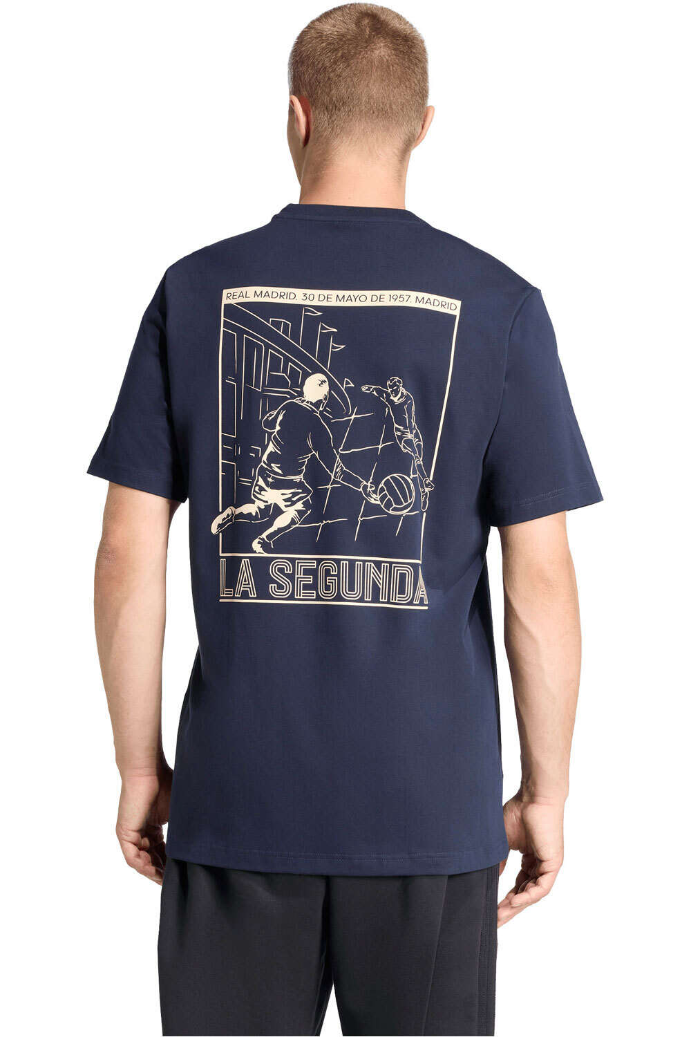 adidas camiseta de fútbol oficiales REAL MADRID HERITAGE vista trasera