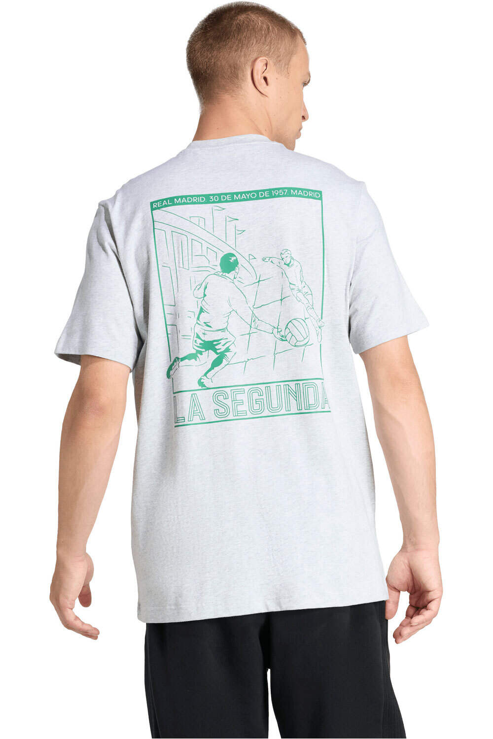 adidas camiseta de fútbol oficiales REAL MADRID HERITAGE vista trasera