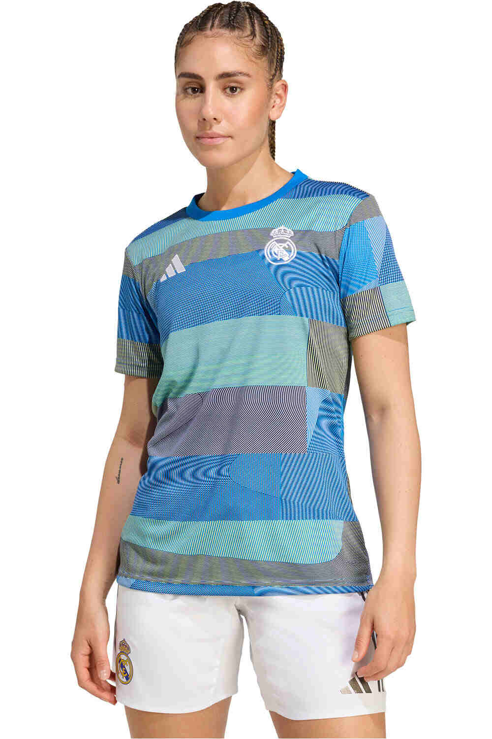 adidas camiseta de fútbol oficiales R.MADRID 26 PRESHI W vista frontal