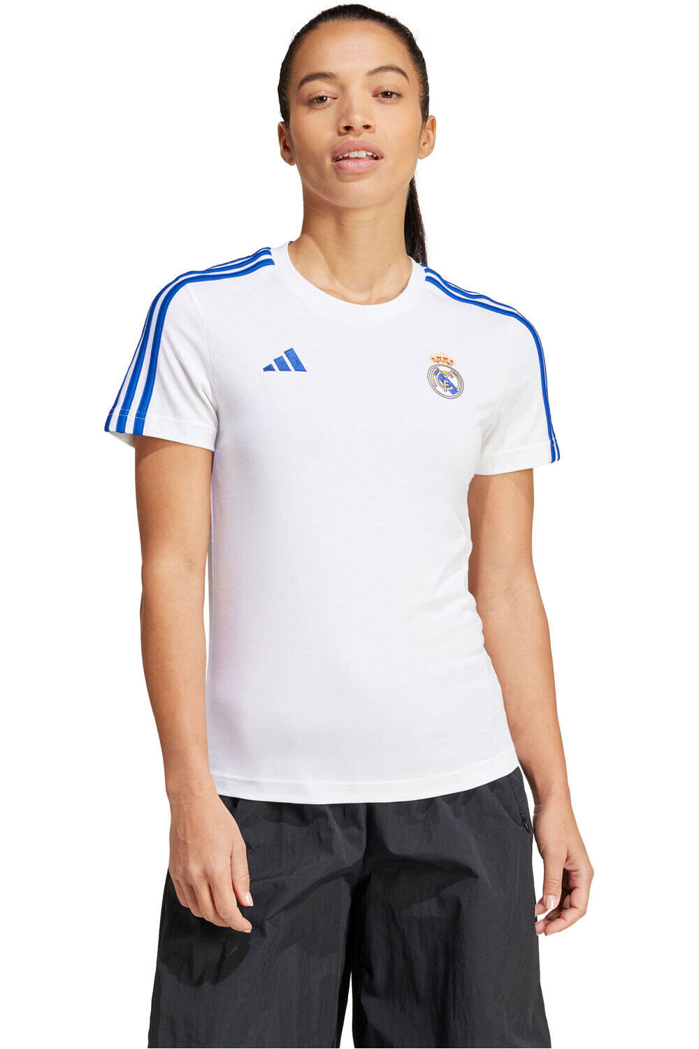 adidas camiseta de fútbol oficiales R.MADRID 26 WMN 3S TEE vista frontal
