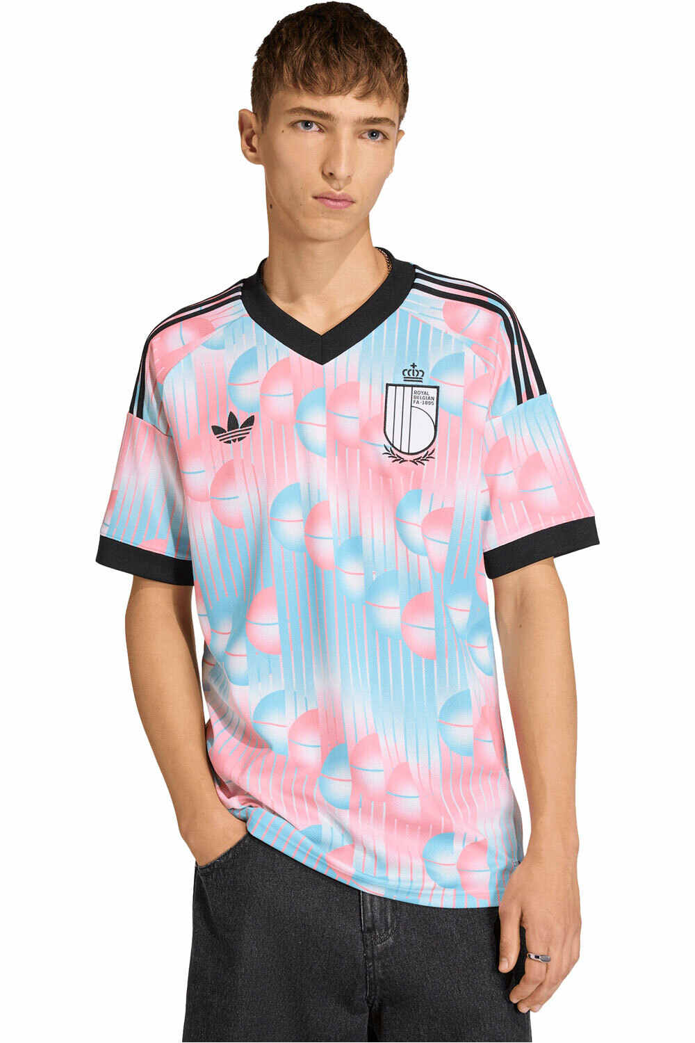 adidas camiseta de fútbol oficiales SEGUNDA EQUIPACION BELGICA 26 vista frontal