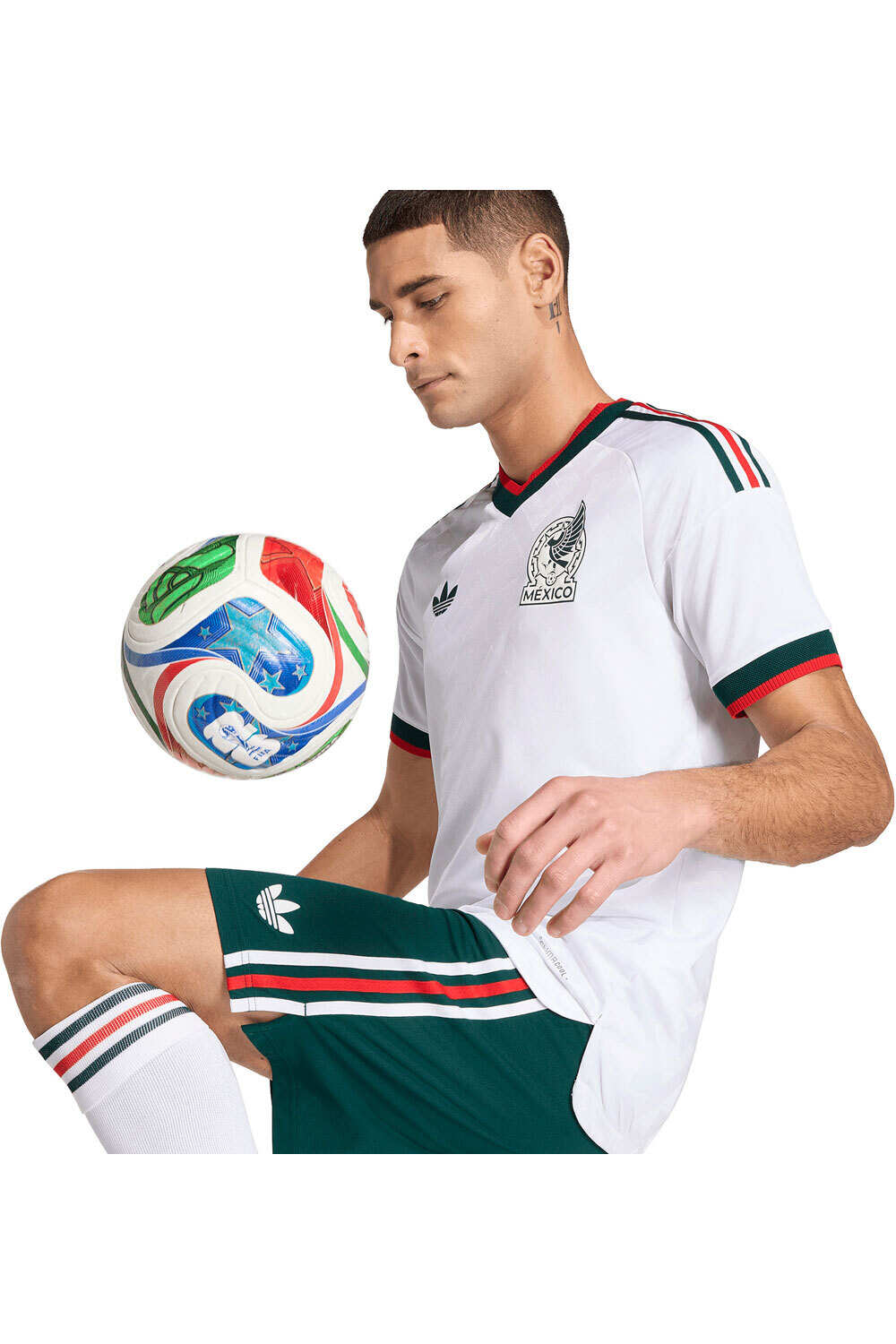 adidas camiseta de fútbol oficiales SEGUNDA EQUIPACION MEXICO MUNDIAL 26 vista detalle