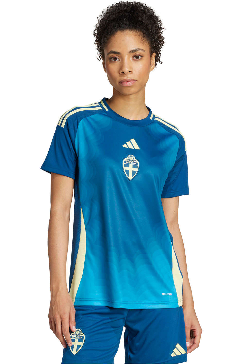 adidas camiseta de fútbol oficiales SUECIA 24 A JSY W vista frontal