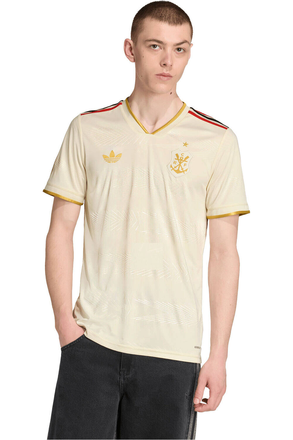 adidas camiseta de fútbol oficiales TERCERA EQUIPACIN CR FLAMENGO 25 vista frontal