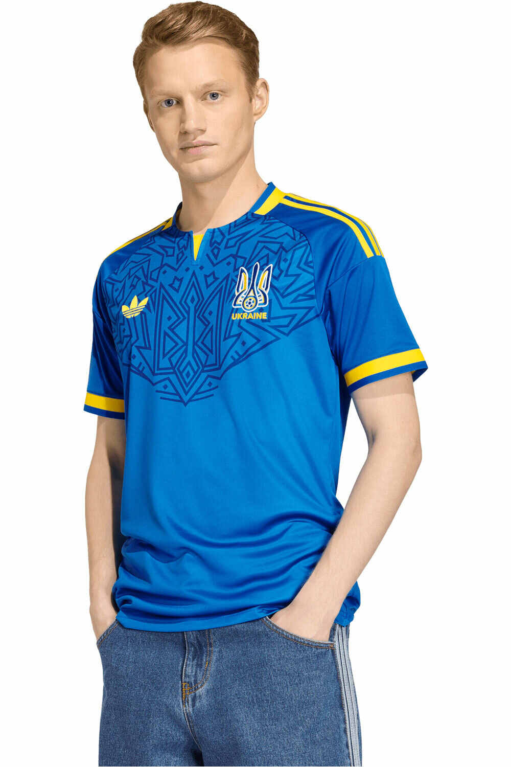 adidas camiseta de fútbol oficiales UCRANIA 26 A JSY vista frontal