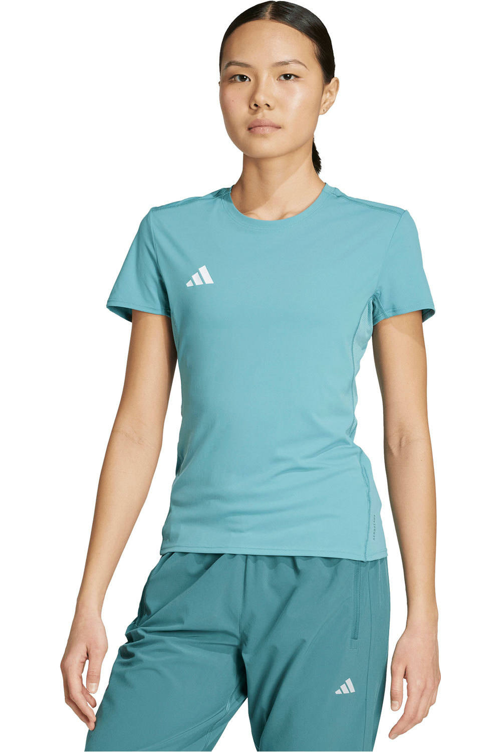 adidas camiseta entrenamiento manga corta mujer ADIZERO E TEE vista frontal