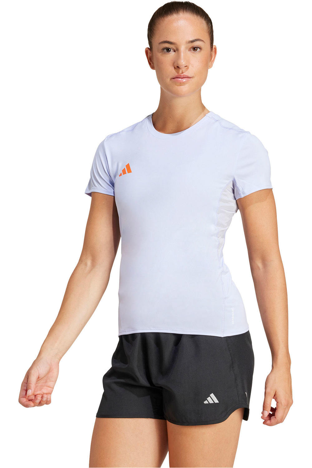 adidas camiseta entrenamiento manga corta mujer Adizero Essentials Running vista frontal