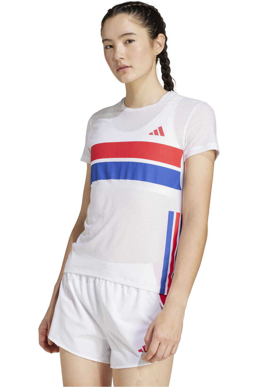 adidas camiseta entrenamiento manga corta mujer ADIZERO R T W vista frontal