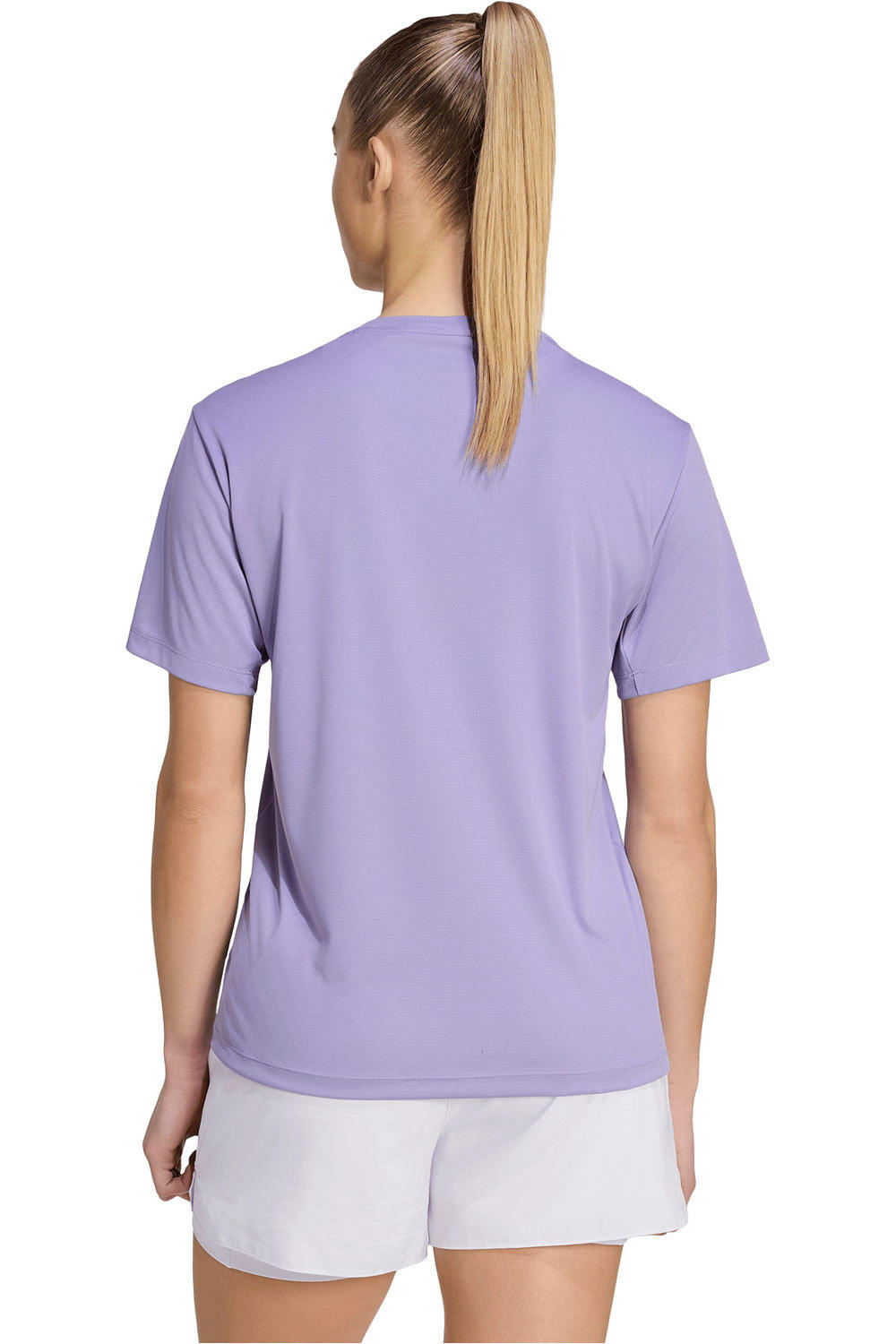 adidas camiseta entrenamiento manga corta mujer Run Ess Tee W vista trasera