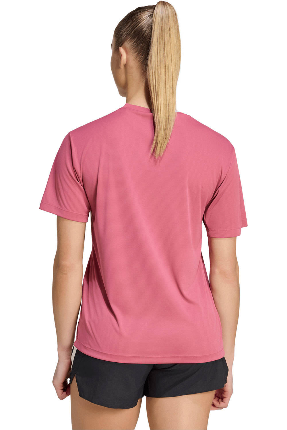 adidas camiseta entrenamiento manga corta mujer Run Ess Tee W vista trasera