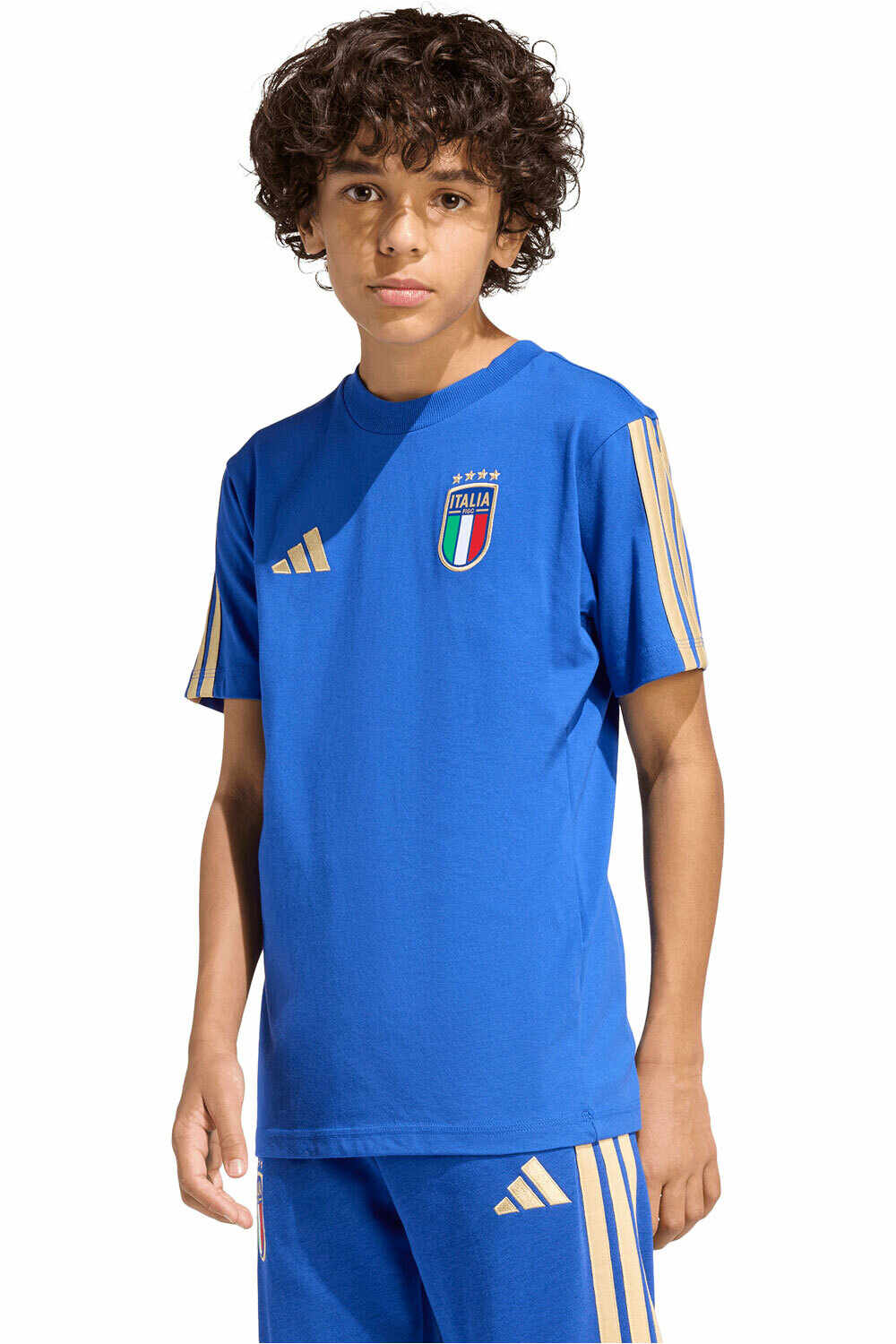 adidas camiseta entrenamiento niño ITALIA 26 KIDS TEE AZ vista frontal