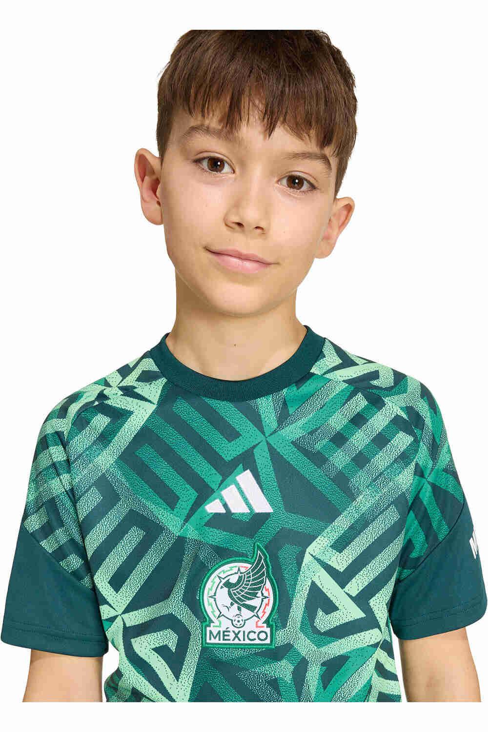 adidas camiseta entrenamiento niño MEXICO 26 PREMATCH H Y vista detalle