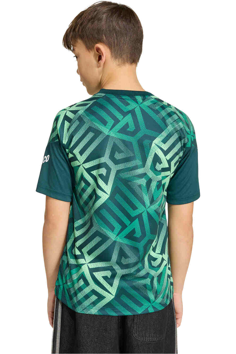 adidas camiseta entrenamiento niño MEXICO 26 PREMATCH H Y vista trasera