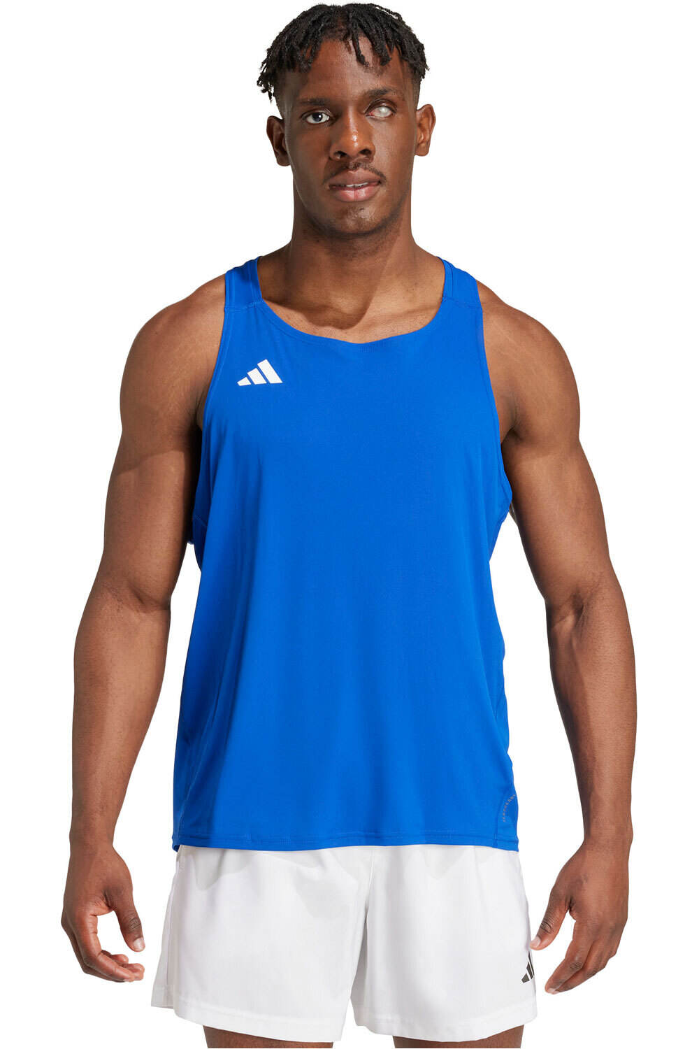 adidas camiseta entrenamiento tirantes hombre ADIZERO E SNGLT vista frontal