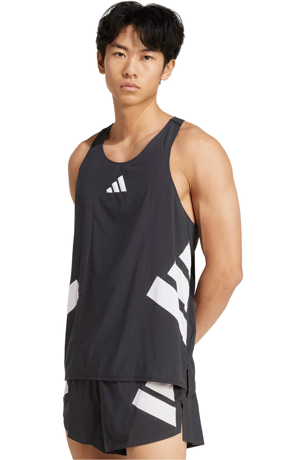 adidas camiseta entrenamiento tirantes hombre Adizero Road to Records vista frontal