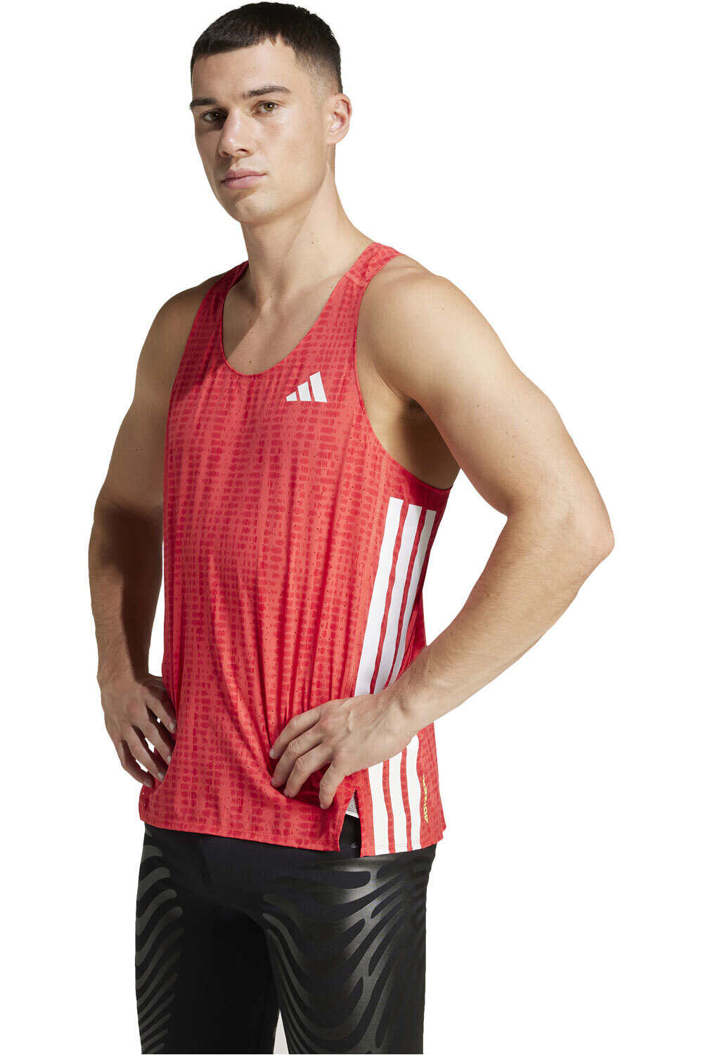 adidas camiseta entrenamiento tirantes hombre ADIZERO SNGLT M vista frontal