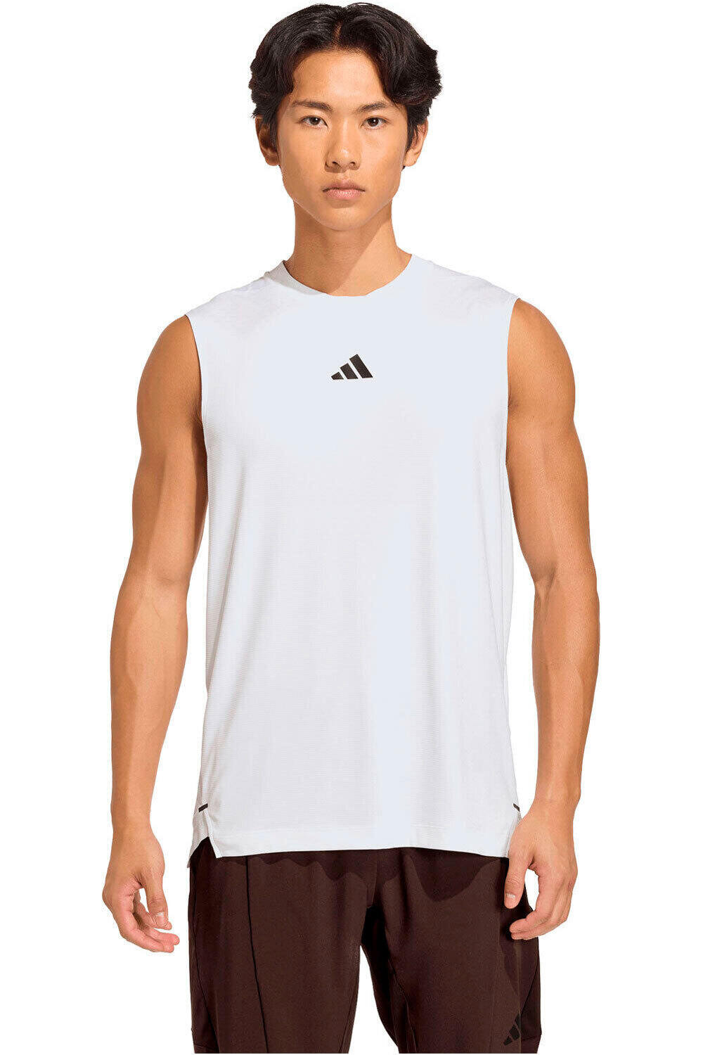 adidas camiseta fitness hombre D4T POWER 3 BANDAS vista frontal