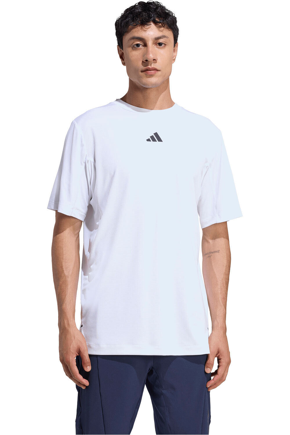 adidas camiseta fitness hombre D4T POWER 3 STRIPES vista frontal