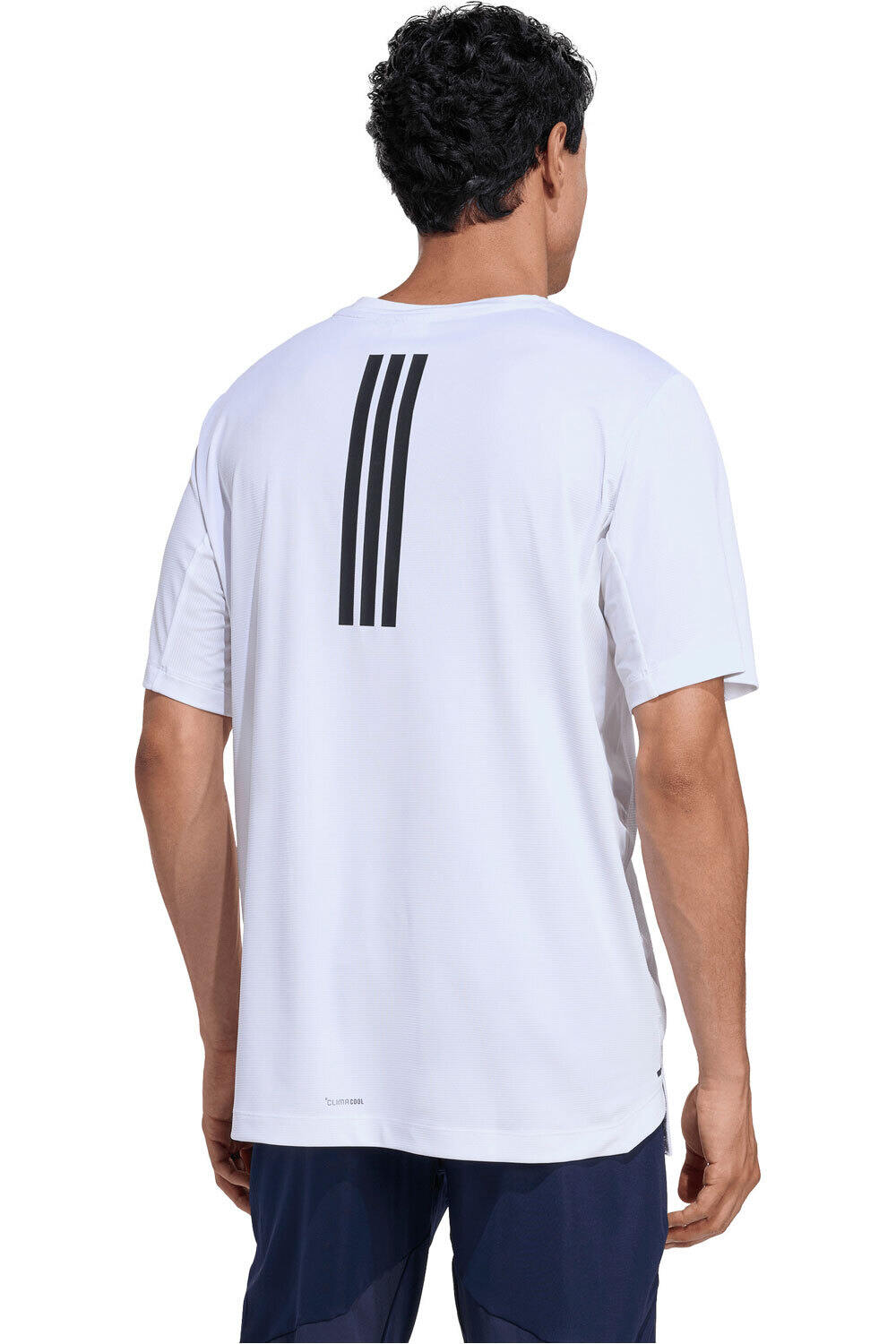 adidas camiseta fitness hombre D4T POWER 3 STRIPES vista trasera