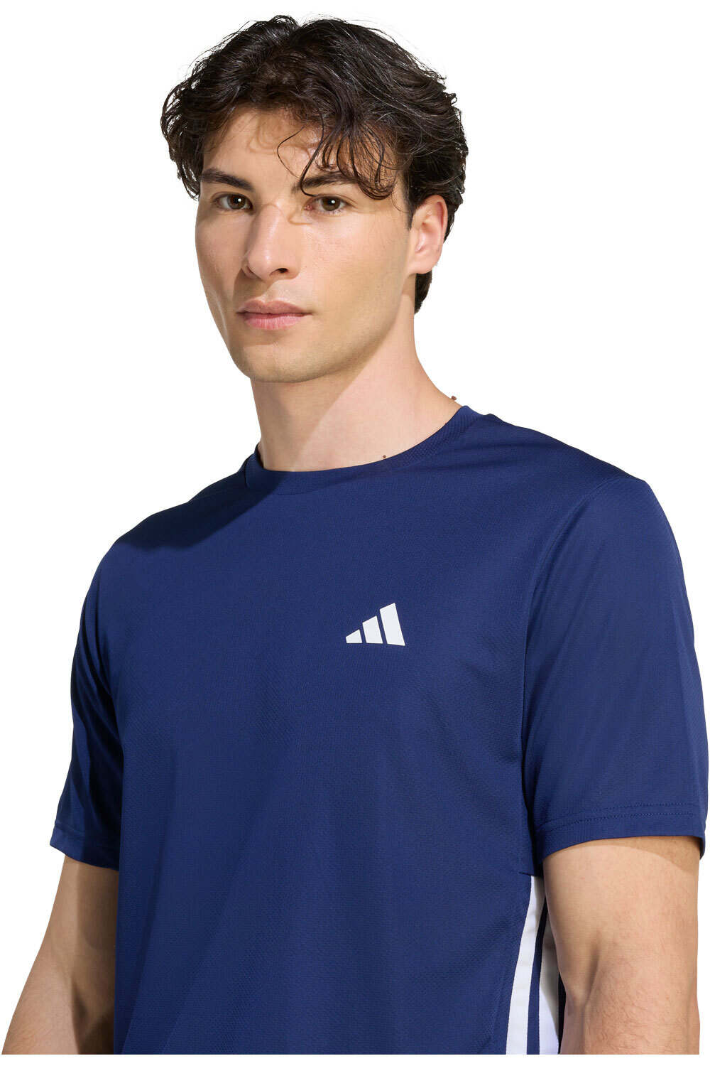 adidas camiseta fitness hombre ESSENTIALS BASE 3 STRIPES vista detalle