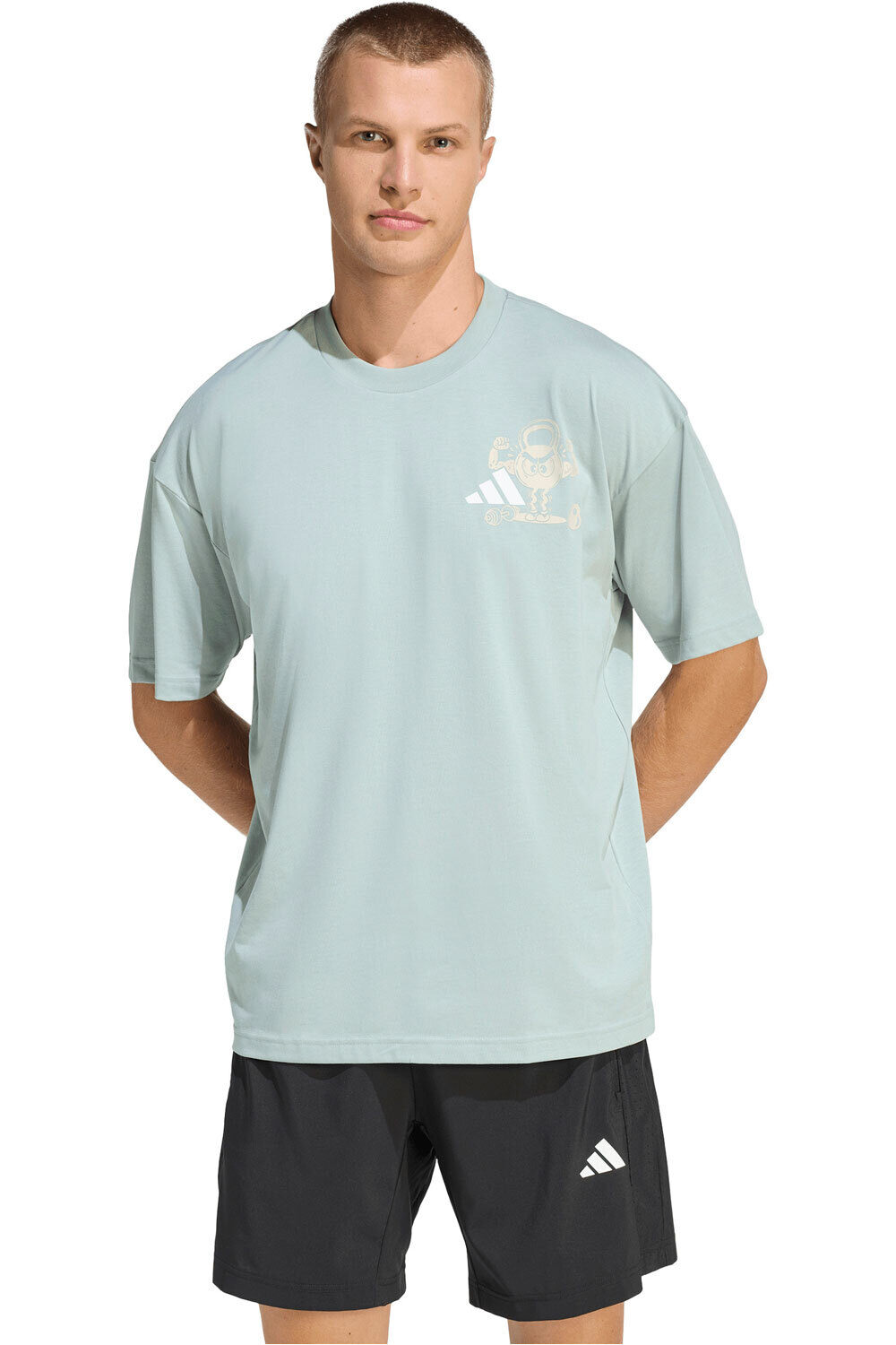 adidas camiseta fitness hombre ESTAMPADA ENTRENAMIENTO CLIMACOOL FUN vista frontal