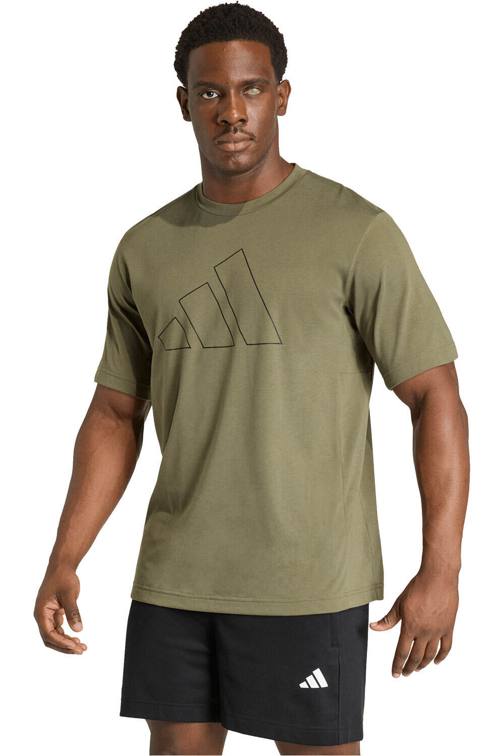 adidas camiseta fitness hombre LOGOTIPO ESSENTIALS FEELREADY vista frontal