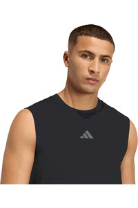 adidas camiseta fitness hombre TCNICA SIN MANGAS D4T POWER 3 BANDAS vista detalle