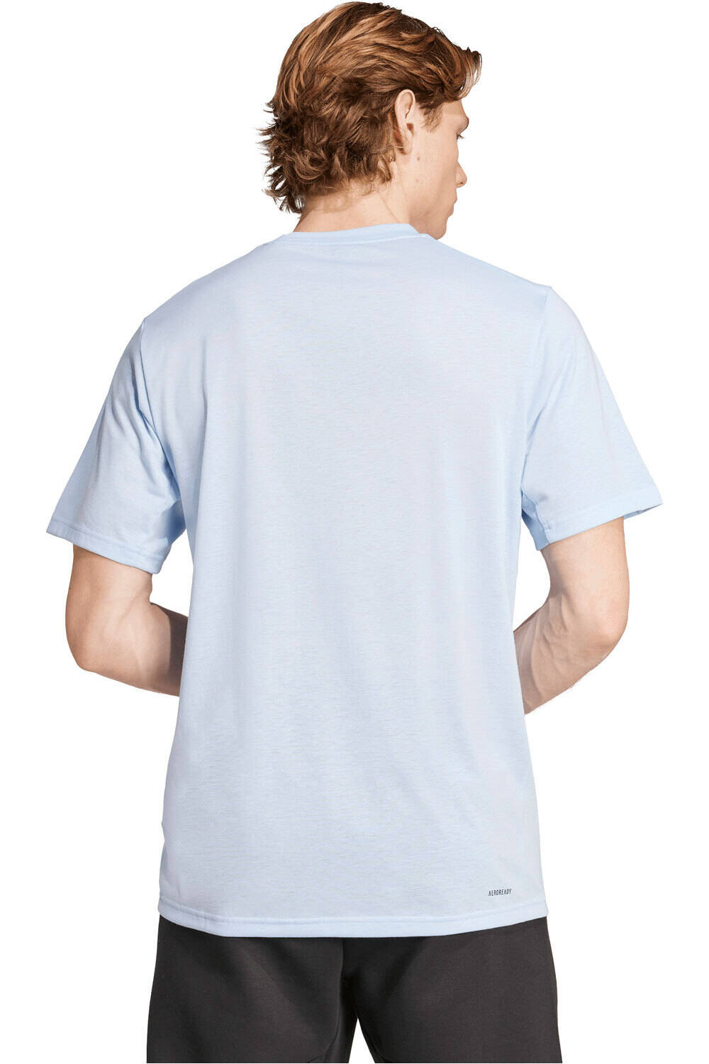 adidas camiseta fitness hombre TRAIN ESSENTIALS FEELREADY vista trasera