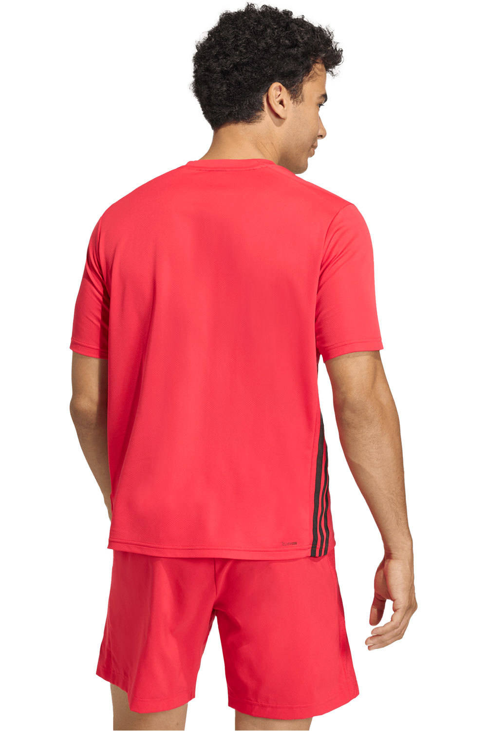 adidas camiseta fitness hombre WORKOUT ESSENTIALS BASE CON 3 BANDAS vista trasera