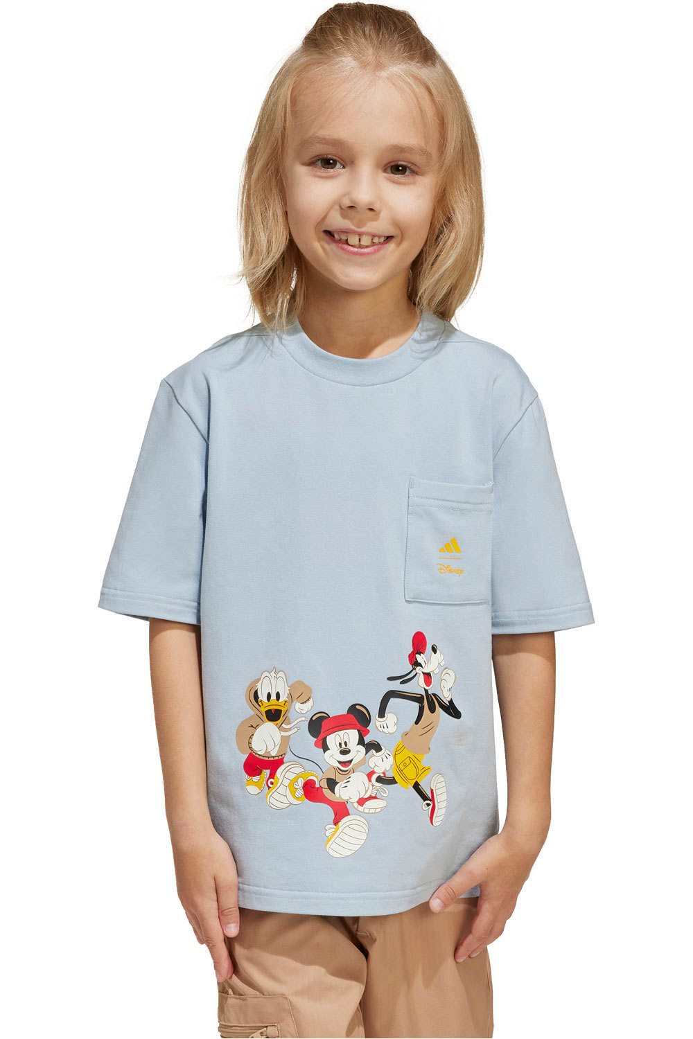 adidas camiseta junior niña LK DY MM T vista frontal