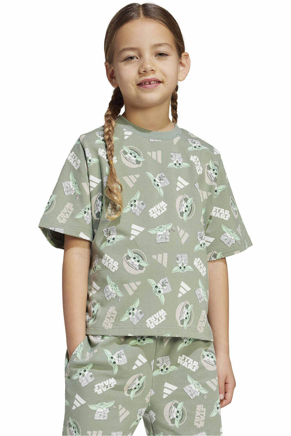 adidas camiseta junior niña LK SW MNDO T vista frontal
