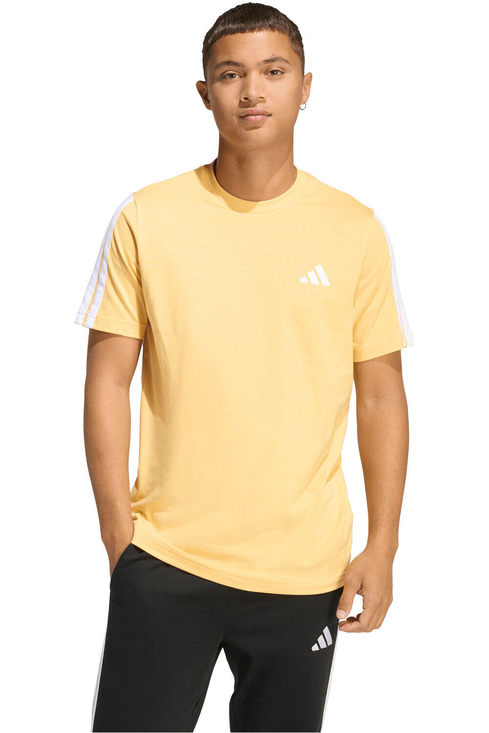 adidas camiseta manga corta hombre 3 BANDAS vista frontal