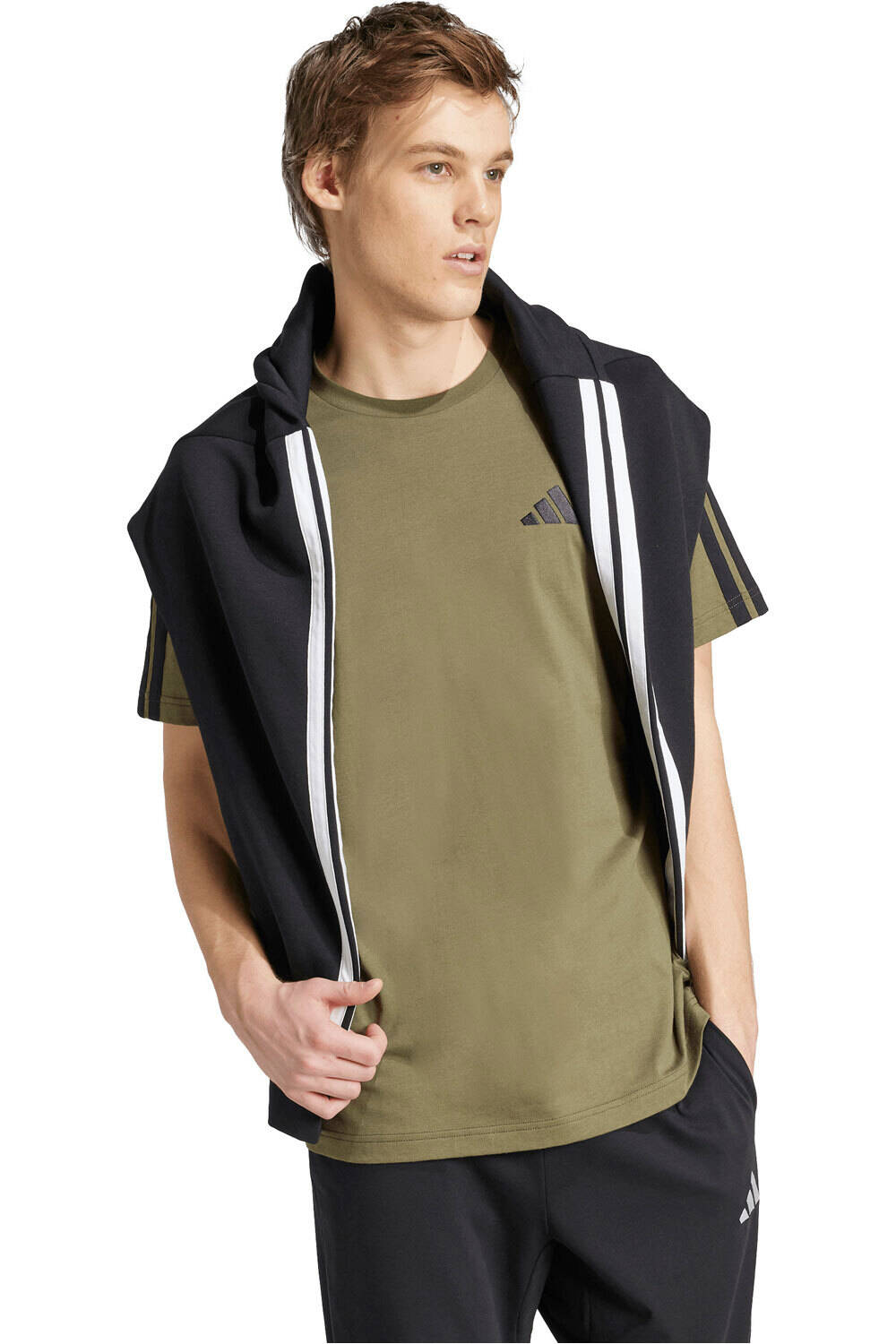 adidas camiseta manga corta hombre 3-STRIPES vista detalle