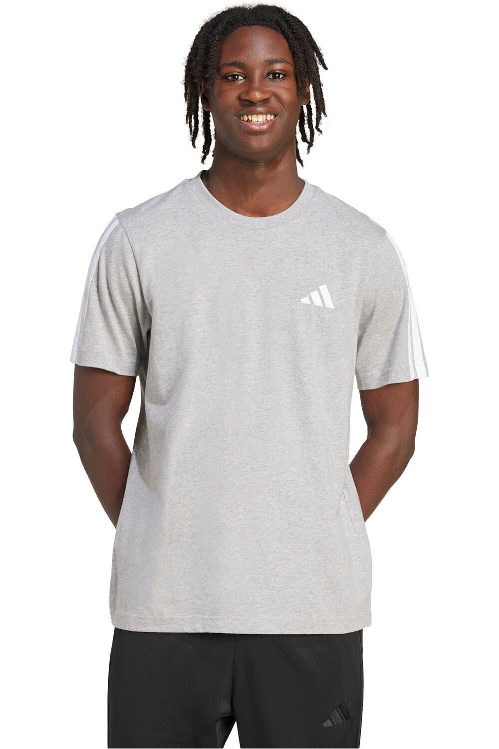 adidas camiseta manga corta hombre 3-STRIPES vista frontal