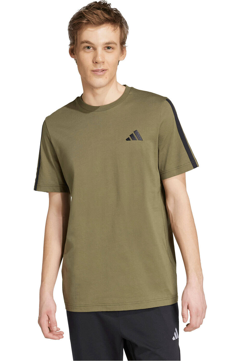 adidas camiseta manga corta hombre 3-STRIPES vista frontal