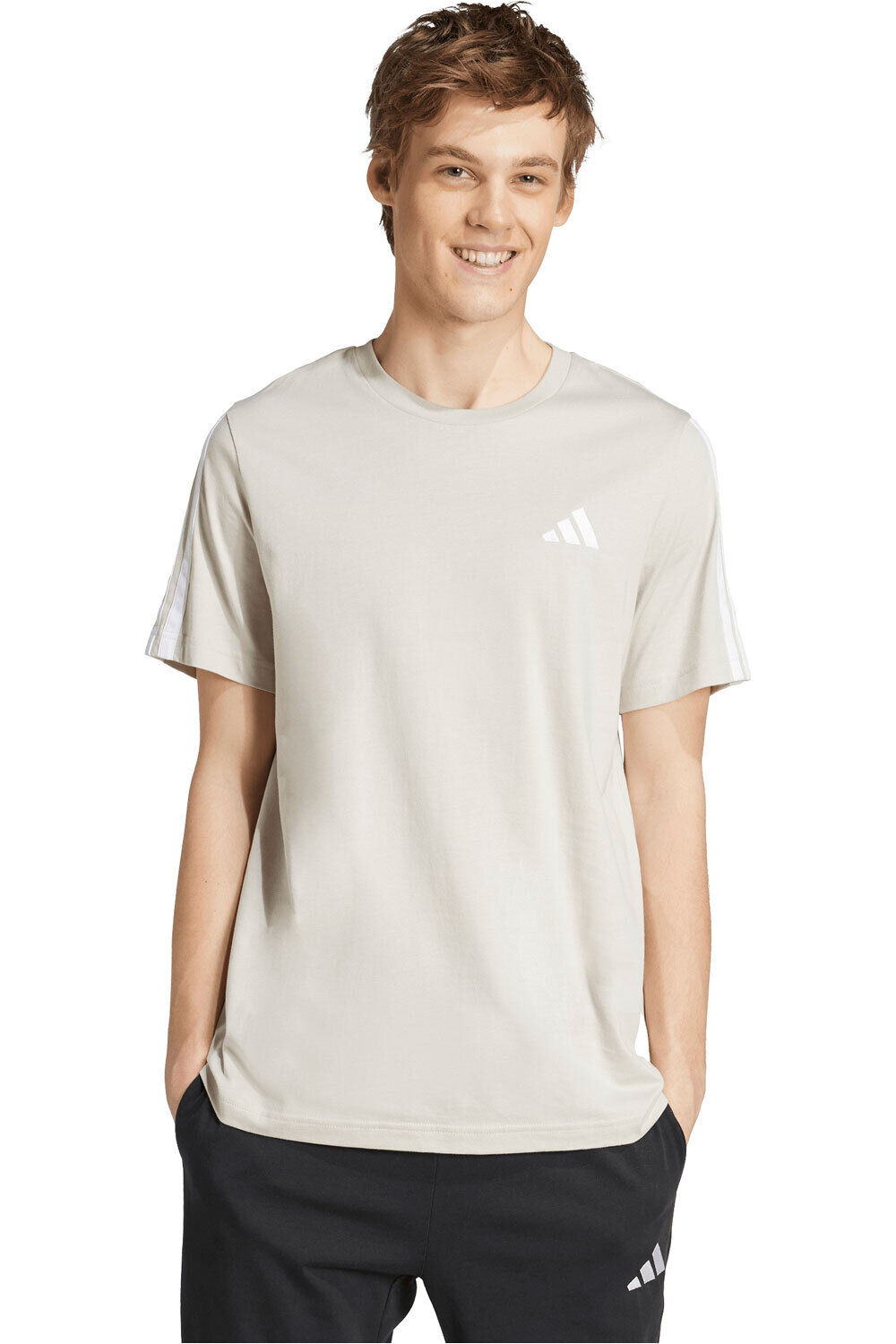 adidas camiseta manga corta hombre 3-STRIPES vista frontal