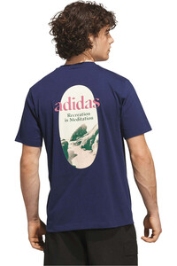 adidas camiseta manga corta hombre Camiseta Estampada Beach Shore vista trasera