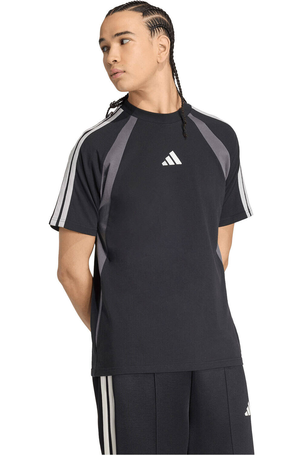 adidas camiseta manga corta hombre Camiseta Seasonal Ess bloques color vista frontal