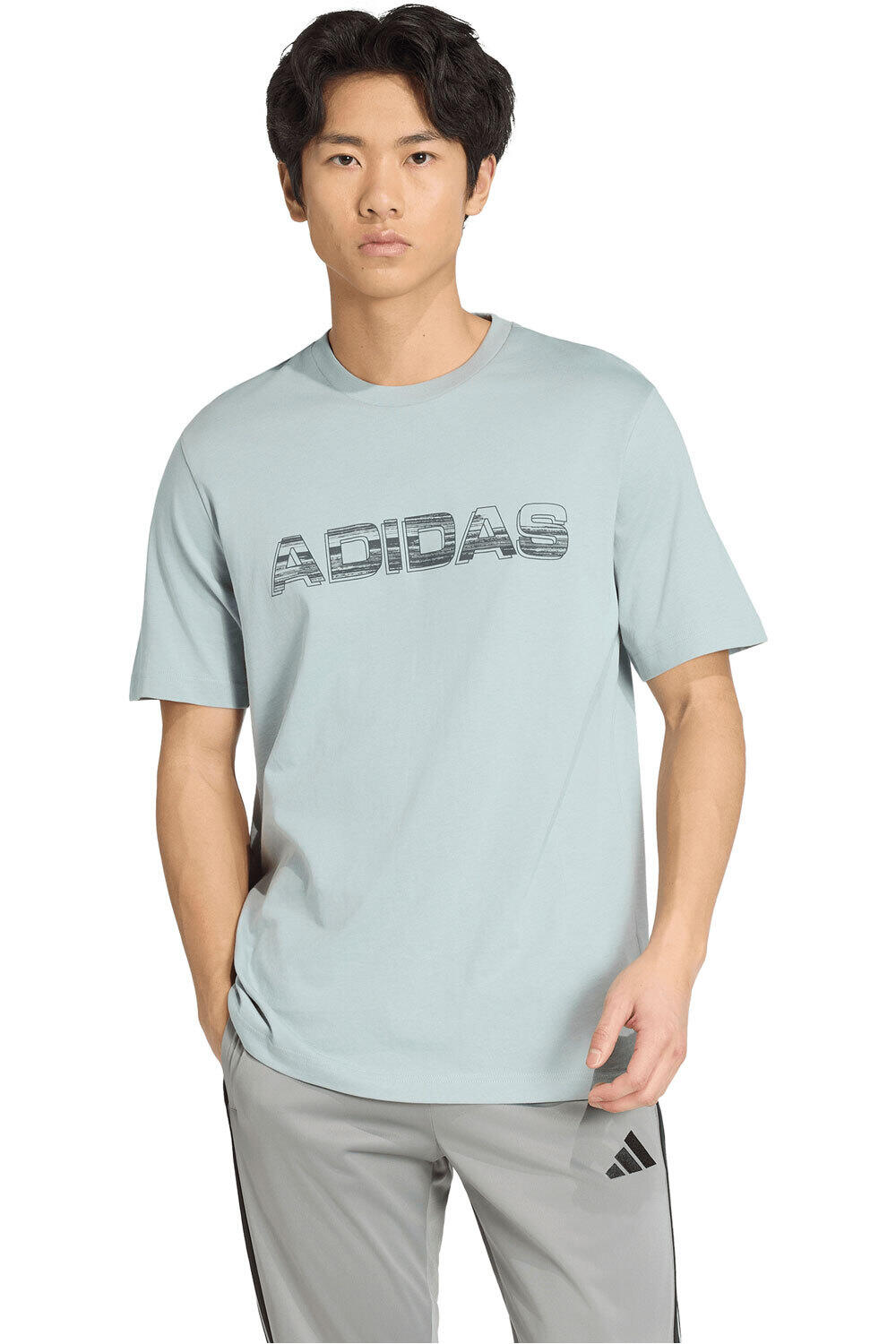 adidas camiseta manga corta hombre DISTRESSED LINEAR vista frontal