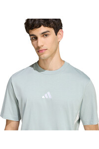 adidas camiseta manga corta hombre ESSENTIALS 3 STRIPES vista detalle