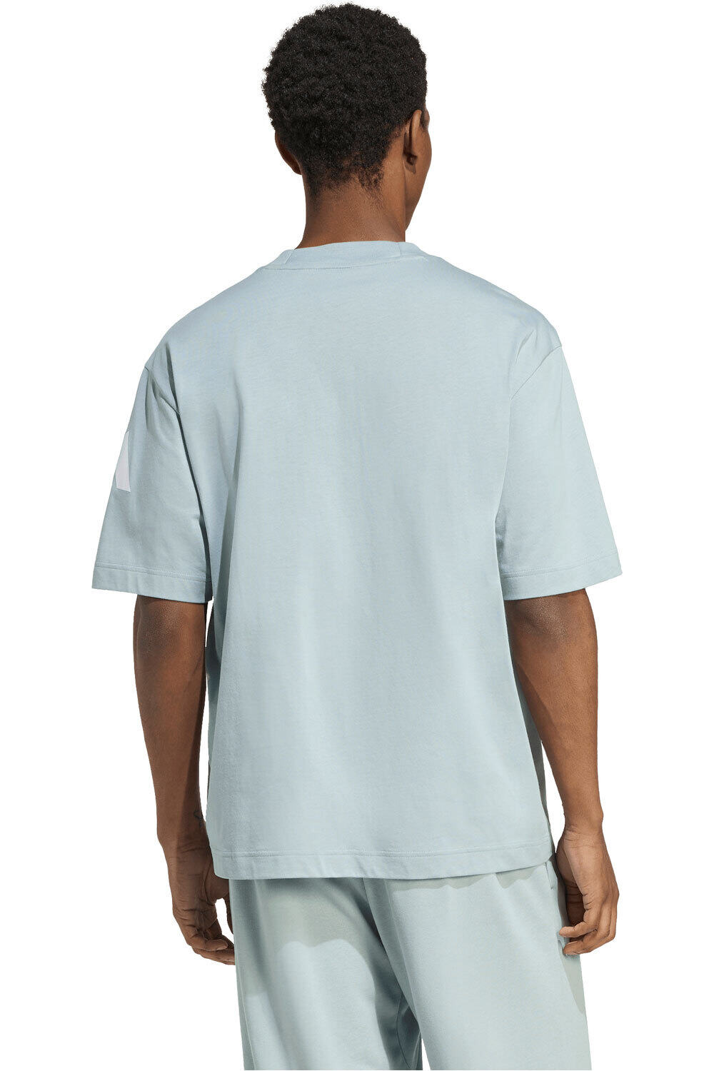 adidas camiseta manga corta hombre ESSENTIALS LOSE FIT THREE BAR vista trasera