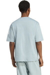 adidas camiseta manga corta hombre ESSENTIALS LOSE FIT THREE BAR vista trasera