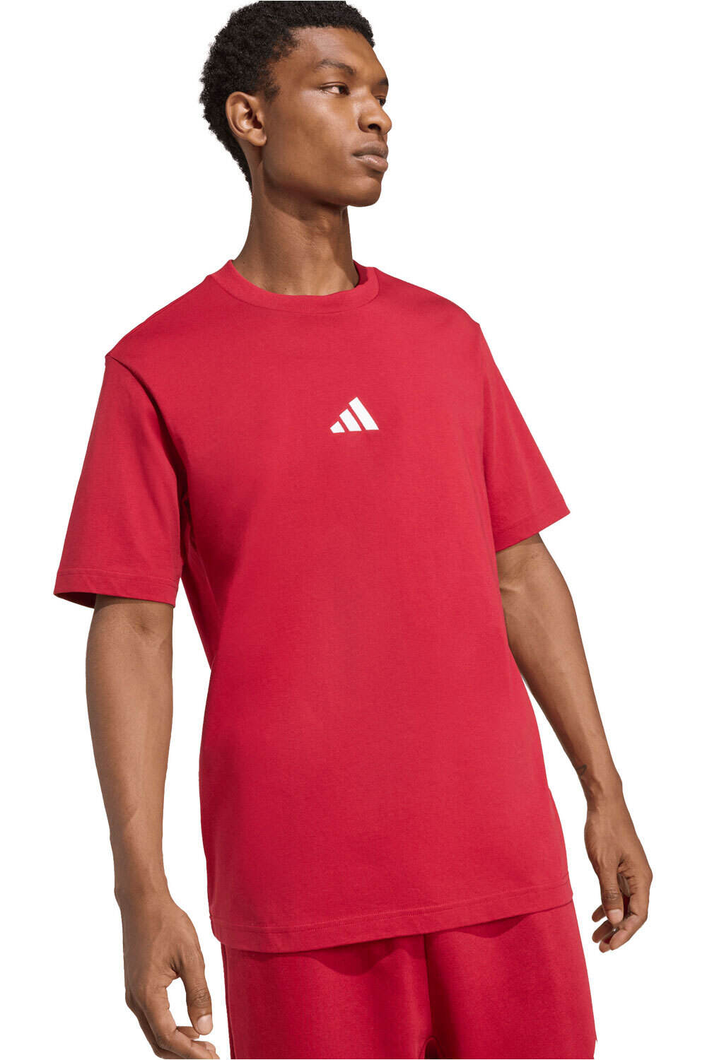 adidas camiseta manga corta hombre ESSENTIALS SMALL LOGO SINGLE JERSEY vista detalle