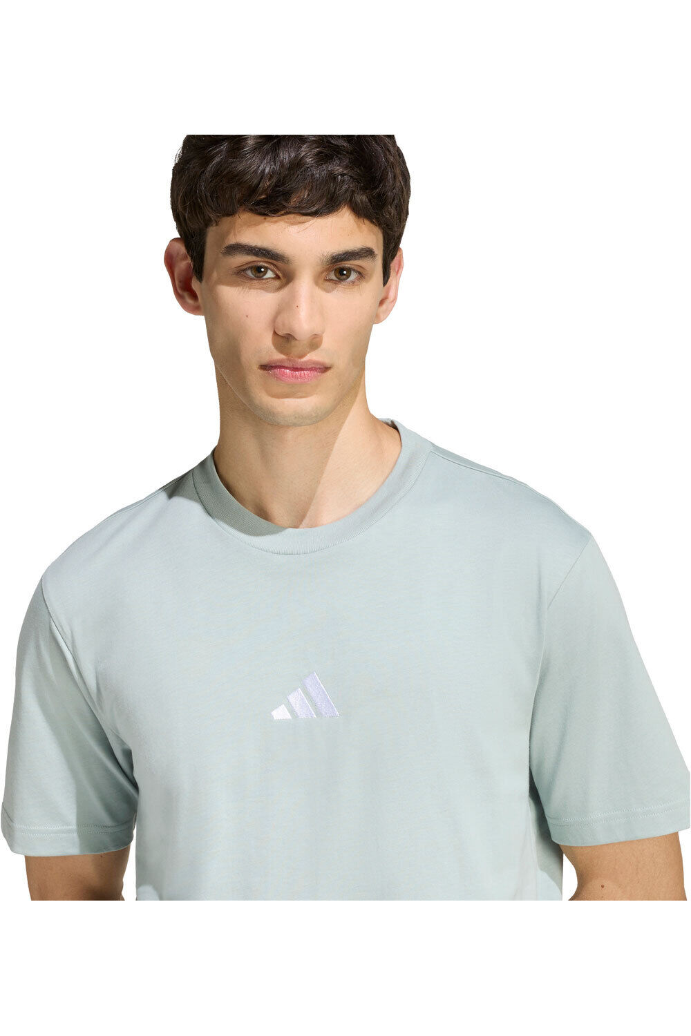 adidas camiseta manga corta hombre ESSENTIALS SMALL LOGO SINGLE JERSEY vista detalle