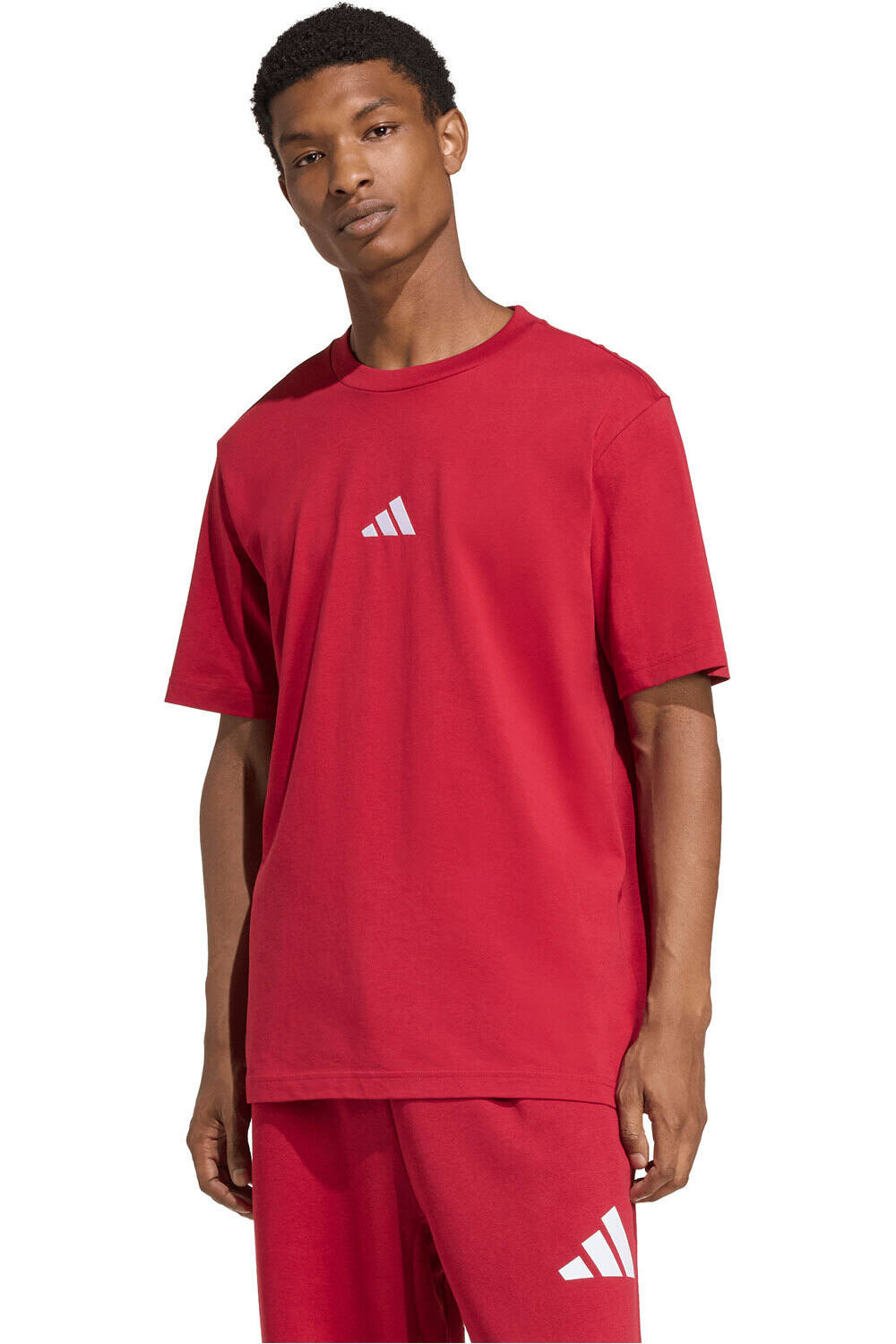 adidas camiseta manga corta hombre ESSENTIALS SMALL LOGO SINGLE JERSEY vista frontal