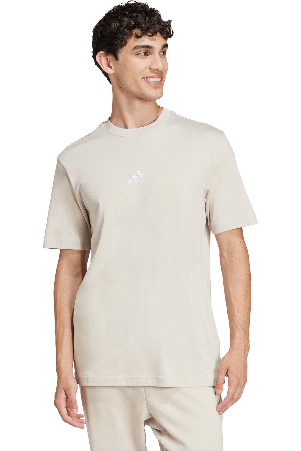 adidas camiseta manga corta hombre ESSENTIALS SMALL LOGO vista frontal