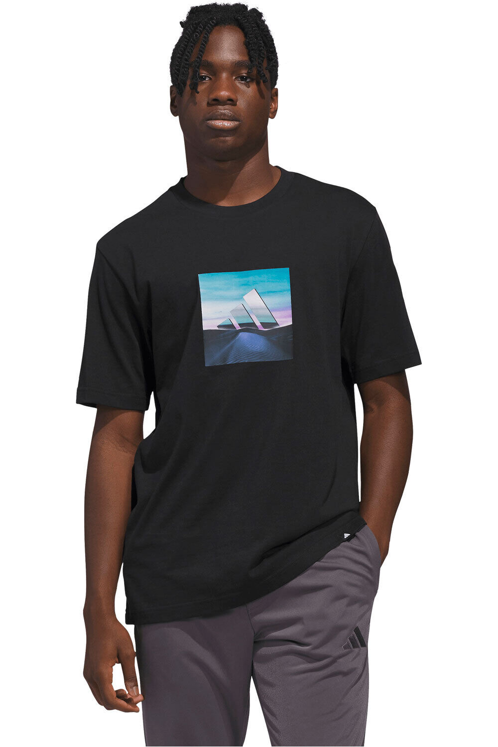 adidas camiseta manga corta hombre ESTAMPADA SUMMER HEAT vista frontal