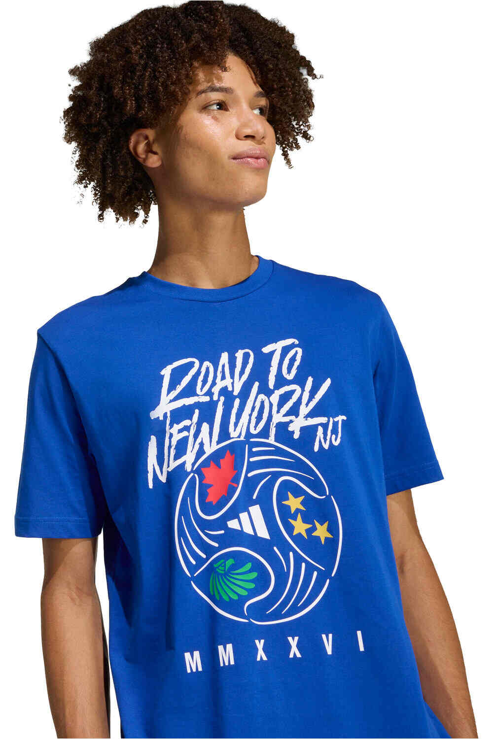 adidas camiseta manga corta hombre FIFA WC ROAD TO NY NJ GRAPHIC vista detalle