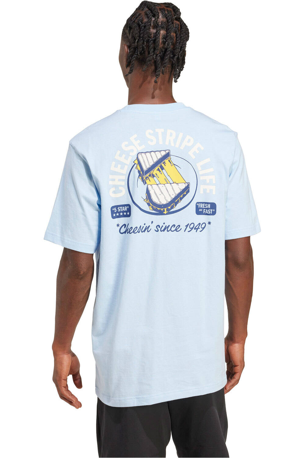 adidas camiseta manga corta hombre GRILLED CHEESE GRAPHIC vista trasera
