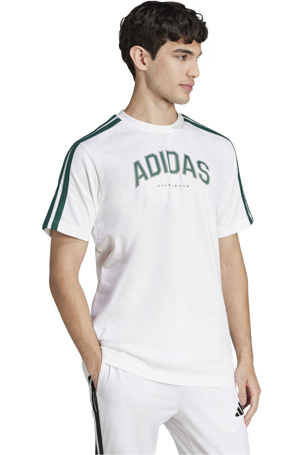 adidas camiseta manga corta hombre M C COLLEG TEE vista detalle
